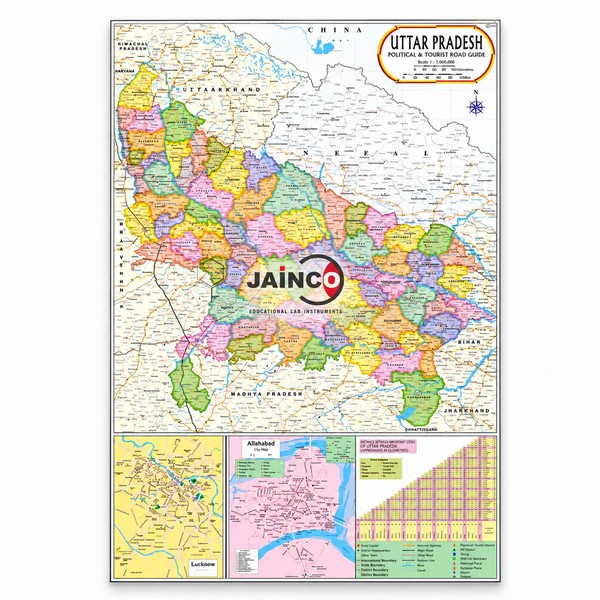 Uttar Pradesh Political Map Chart